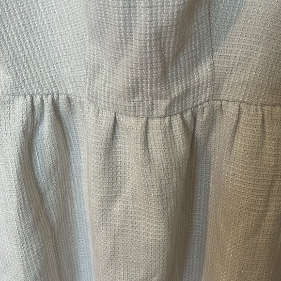 NWT CIDER TWEED U-NECKLINE SOLID MINI DRESS White Sleeveless Square Neck size XS - Picture 10 of 12